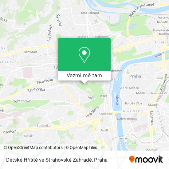 Dětské Hřiště ve Strahovské Zahradě mapa