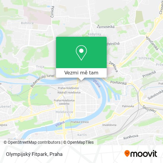 Olympijský Fitpark mapa