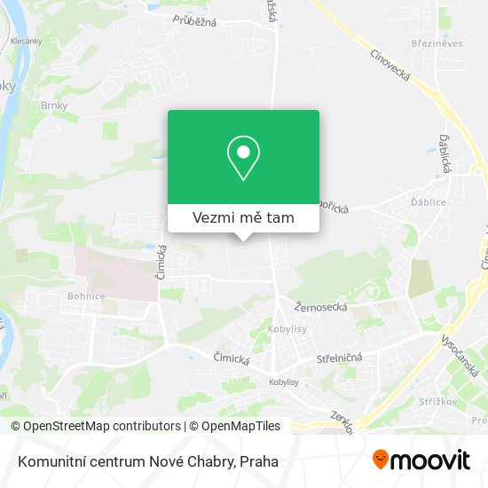 Komunitní centrum Nové Chabry mapa