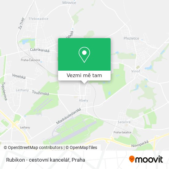 Rubikon - cestovní kancelář mapa