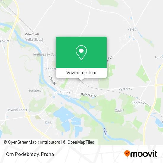 Om Podebrady mapa