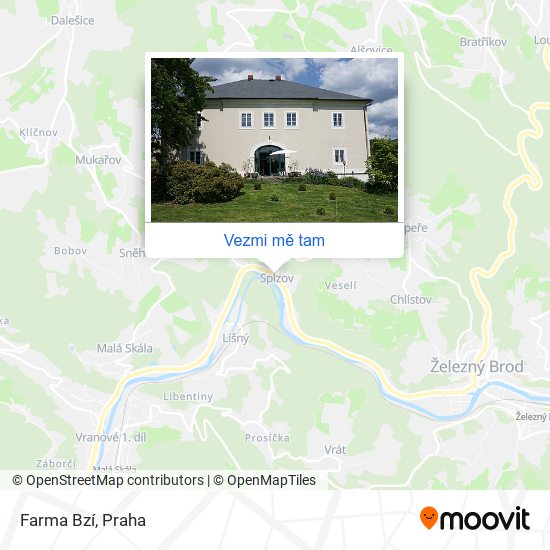 Farma Bzí mapa