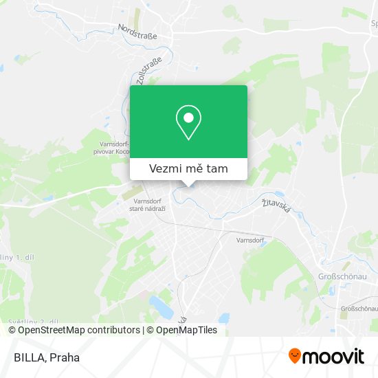 BILLA mapa