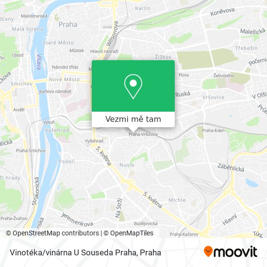 Vinotéka / vinárna U Souseda Praha mapa