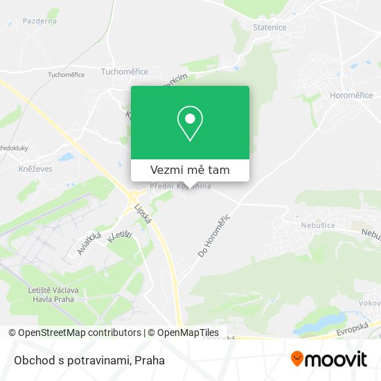 Obchod s potravinami mapa