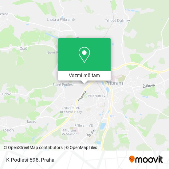 K Podlesí 598 mapa