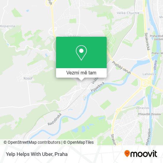 Yelp Helps With Uber mapa