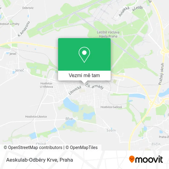 Aeskulab-Odběry Krve mapa