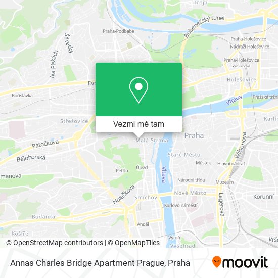 Annas Charles Bridge Apartment Prague mapa