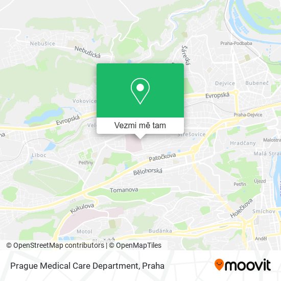 Prague Medical Care Department mapa