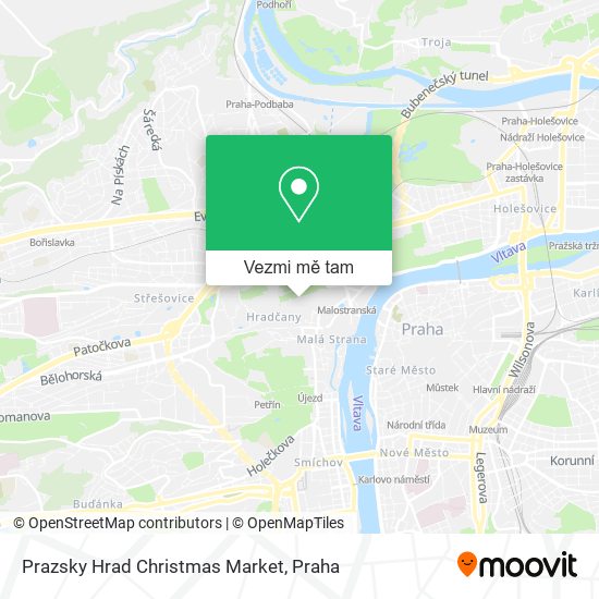 Prazsky Hrad Christmas Market mapa