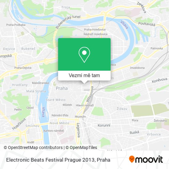 Electronic Beats Festival Prague 2013 mapa