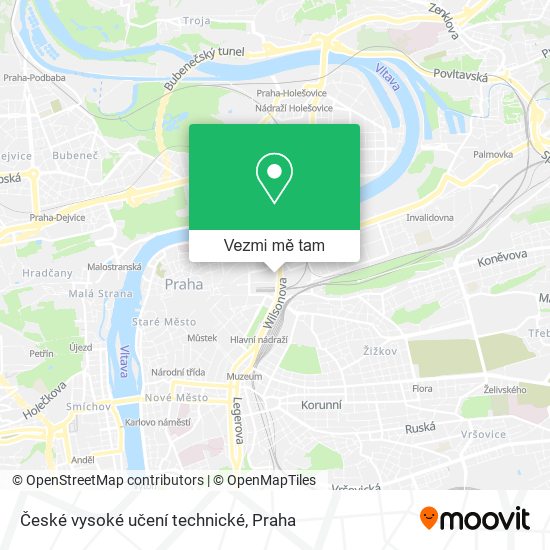 České vysoké učení technické mapa