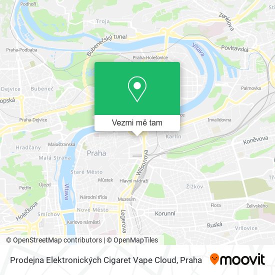 Prodejna Elektronických Cigaret Vape Cloud mapa