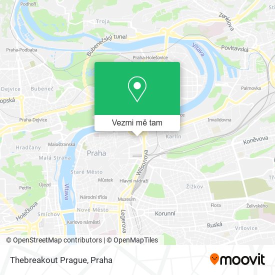 Thebreakout Prague mapa