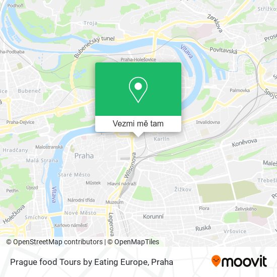Prague food Tours by Eating Europe mapa