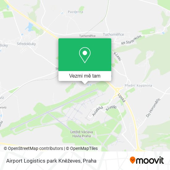 Airport Logistics park Kněževes mapa