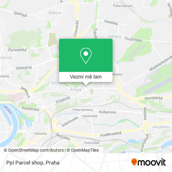 Ppl Parcel shop mapa