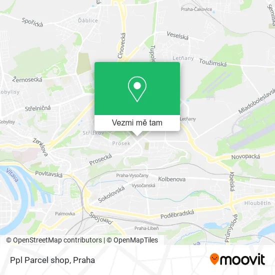Ppl Parcel shop mapa