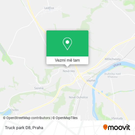 Truck park D8 mapa