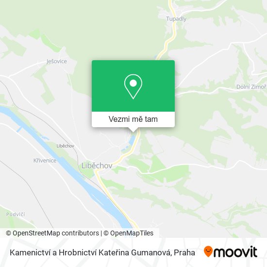 Kamenictví a Hrobnictví Kateřina Gumanová mapa