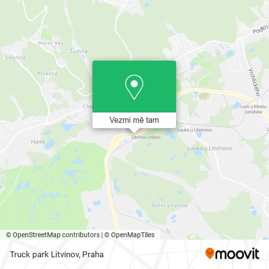 Truck park Litvínov mapa