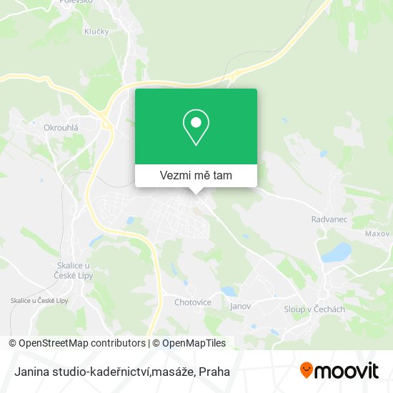 Janina studio-kadeřnictví,masáže mapa