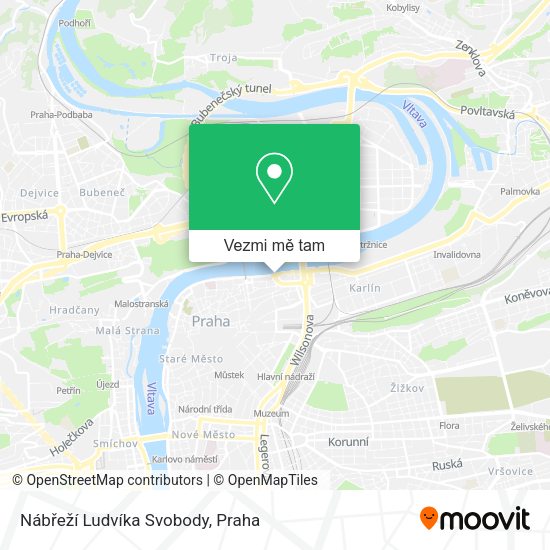 Nábřeží Ludvíka Svobody mapa
