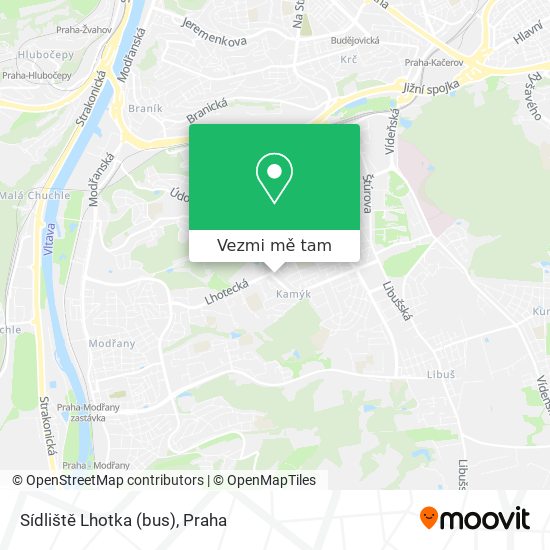 Sídliště Lhotka (bus) mapa