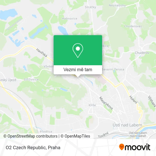 O2 Czech Republic mapa