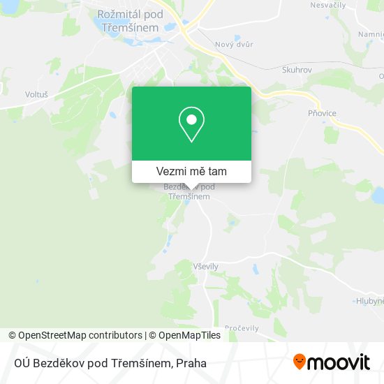 OÚ Bezděkov pod Třemšínem mapa