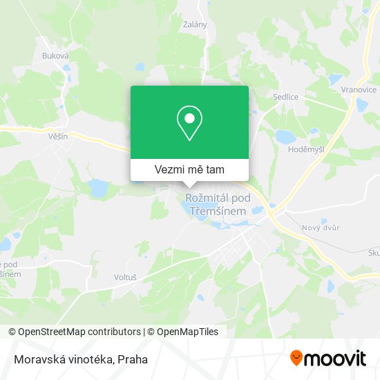 Moravská vinotéka mapa