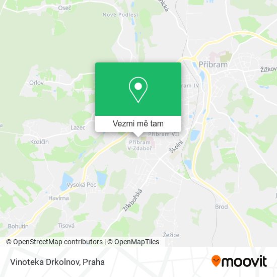 Vinoteka Drkolnov mapa