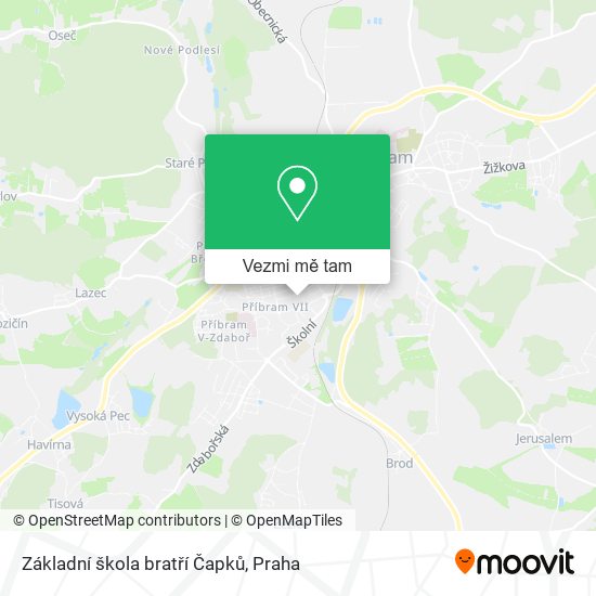 Základní škola bratří Čapků mapa