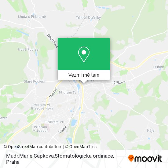 Mudr.Marie Capkova,Stomatologicka ordinace mapa