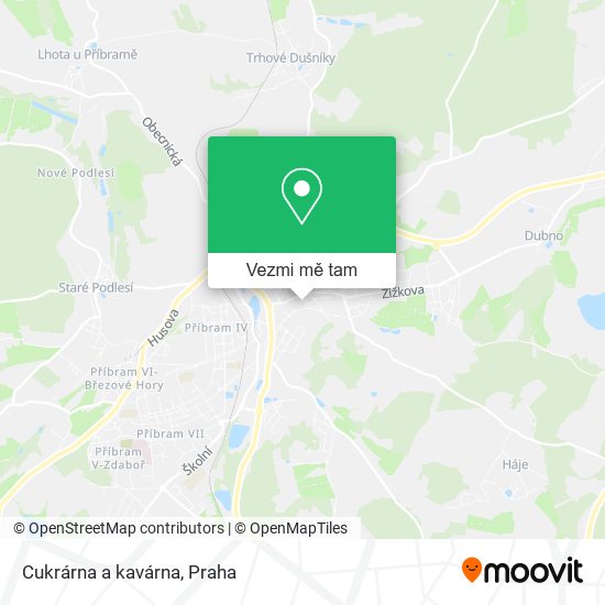 Cukrárna a kavárna mapa