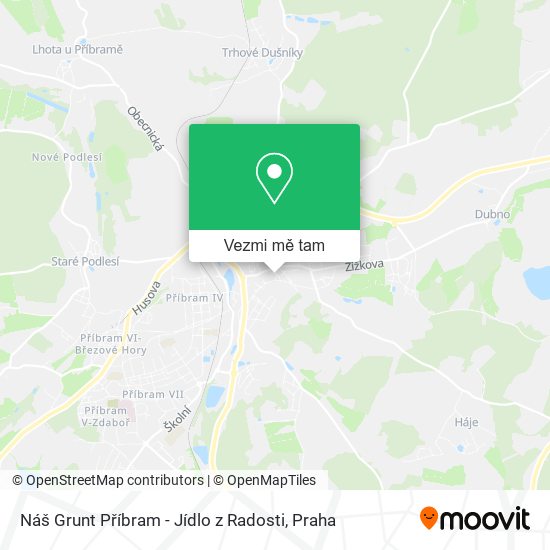 Náš Grunt Příbram - Jídlo z Radosti mapa