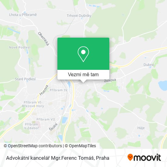 Advokátní kancelář Mgr.Ferenc Tomáš mapa