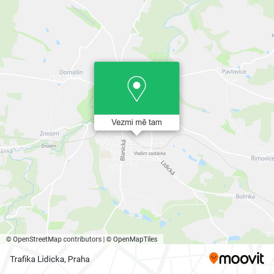 Trafika Lidicka mapa