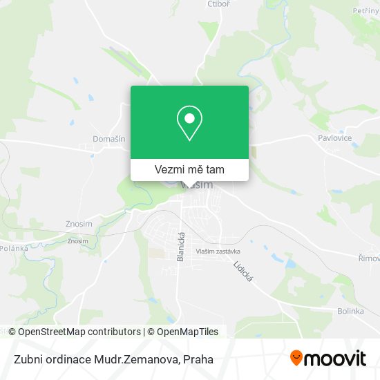 Zubni ordinace Mudr.Zemanova mapa