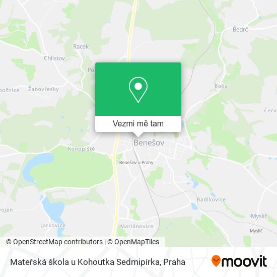 Mateřská škola u Kohoutka Sedmipírka mapa