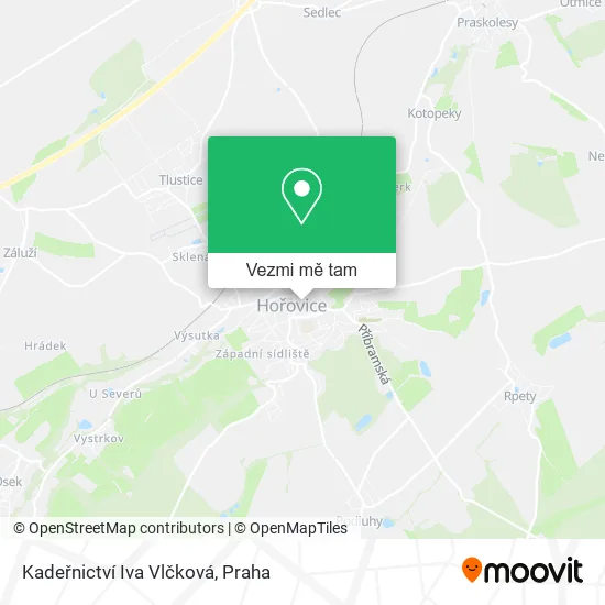 Kadeřnictví Iva Vlčková mapa