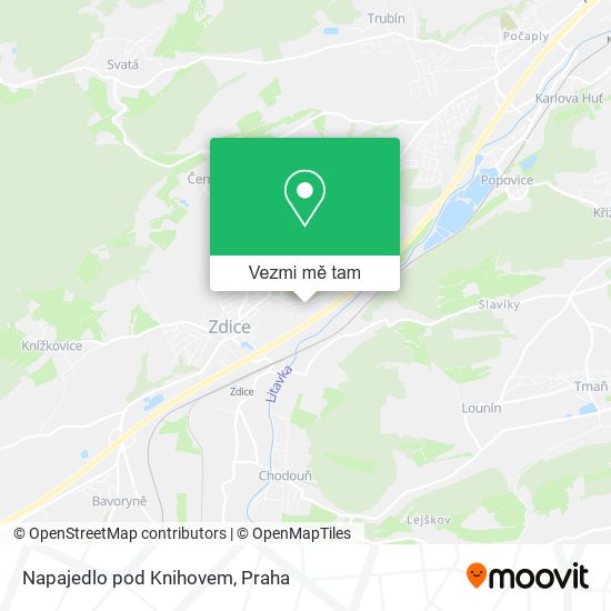 Napajedlo pod Knihovem mapa