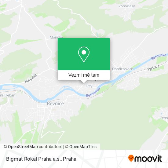 Bigmat Rokal Praha a.s. mapa