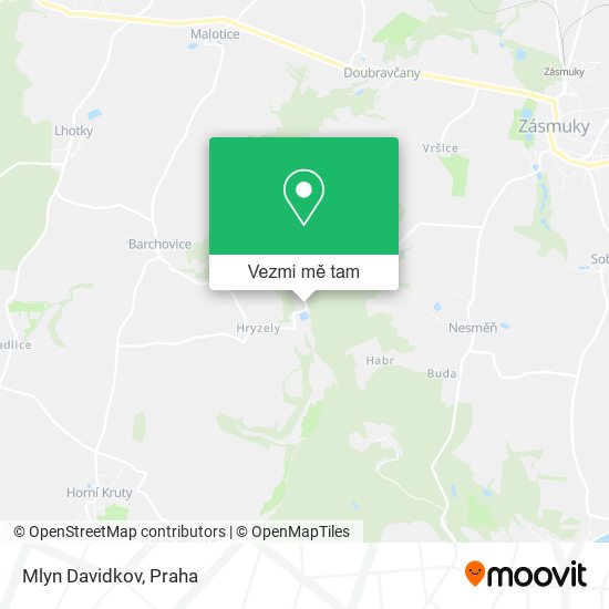 Mlyn Davidkov mapa