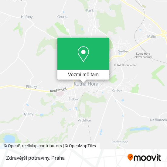 Zdravější potraviny mapa