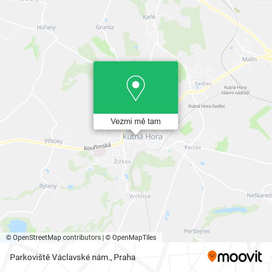 Parkoviště Václavské nám. mapa