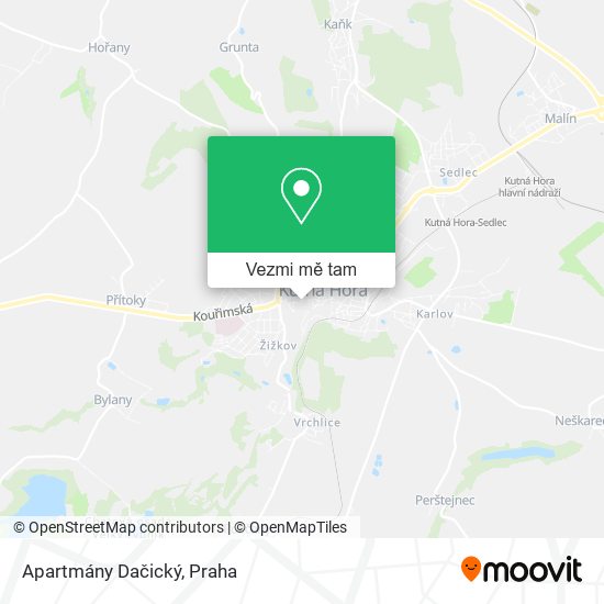 Apartmány Dačický mapa