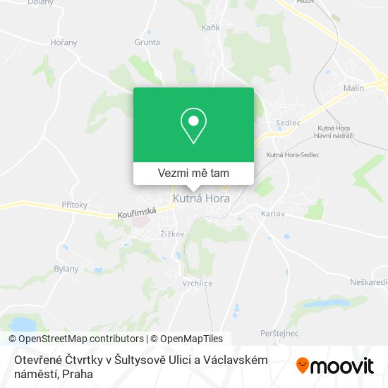 Otevřené Čtvrtky v Šultysově Ulici a Václavském náměstí mapa