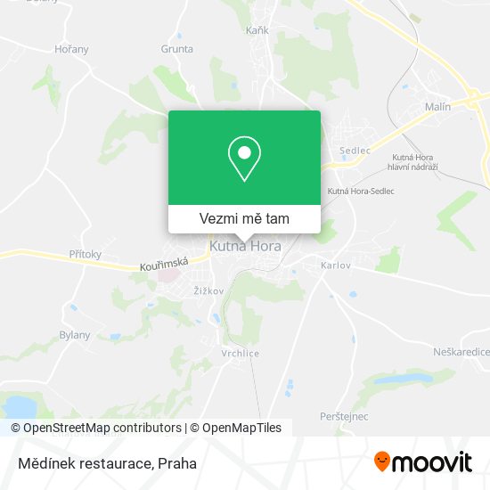 Mědínek restaurace mapa